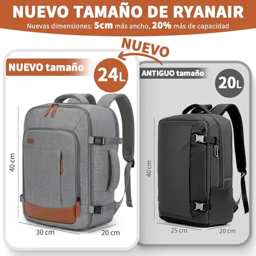 ZOMFELT ▫️ Mochila 40x30x20 Ryanair, 24 L – Mochila de viagem para homens e mulheres 2