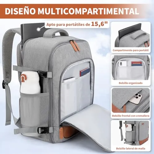 ZOMFELT ▫️ Mochila 40x30x20 Ryanair, 24 L – Mochila de viagem para homens e mulheres 5