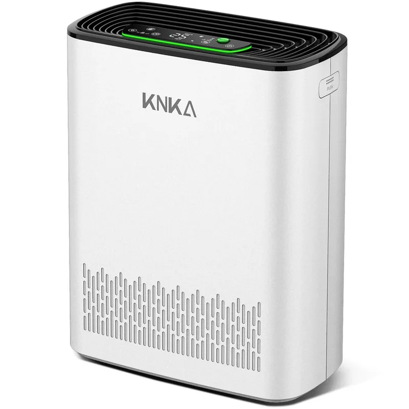 KNKA ▫️ Purificador de ar HEPA, CADR 300 m³/h, para divisões até 80 m², elimina 99,97% de pó, poeiras e odores, sensor inteligente, modo automático e de suspensão, ideal para fumadores e animais de estimação (APH3000)