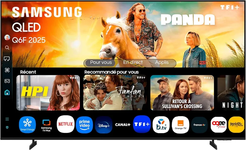 Samsung ▫️ Televisão QLED Q6F de 65 polegadas, 4K, Smart TV com Vision AI, 100% do volume de cor com Quantum Dot e mais de 500 canais