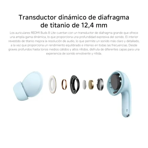 Xiaomi ▫️ REDMI Buds 8 Lite, Auscultadores sem fios, ANC, Branco 6