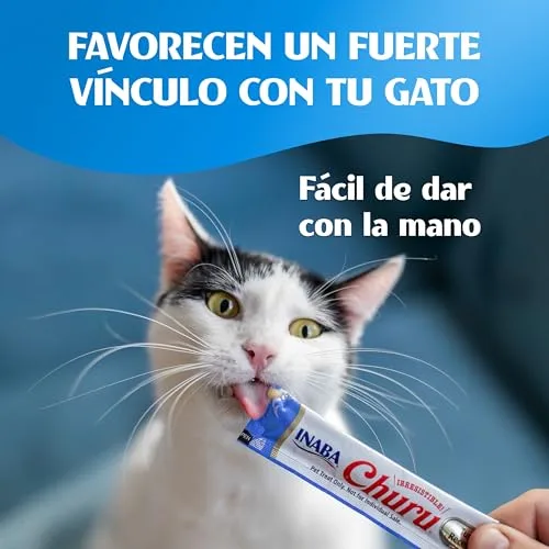 INABA ▫️ Churu Snack para Gatos, Embalagem Multipack com Sabor a Atum, 80 palitos de 14 g 5