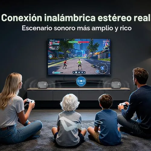 TOMPROAD ▫️ Altifalante Bluetooth portátil de estilo vintage, castanho, design retro com grelha metálica, formato quadrado compacto (Castanho) 5