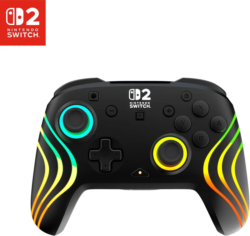 Turtle Beach ▫️ Comando de jogos sem fios Afterglow Black RGB para Nintendo Switch 2