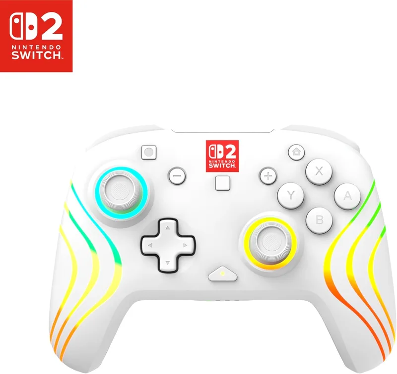 Turtle Beach ▫️ Comando de jogos sem fios Afterglow White RGB para Nintendo Switch 2