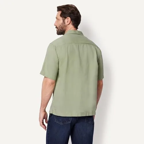 Amazon Essentials ▫️ Camisa de homem em mistura de linho, de manga curta e corte largo 2