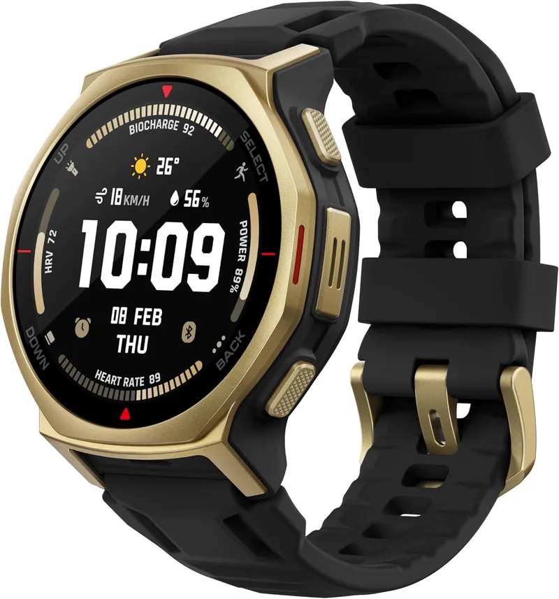 Amazfit ▫️ Relógio desportivo inteligente para homem T-Rex 3 Pro, ecrã de safira AMOLED, moldura em titânio, GPS de banda dupla, mapas offline, lanterna incorporada, para Android iPhone