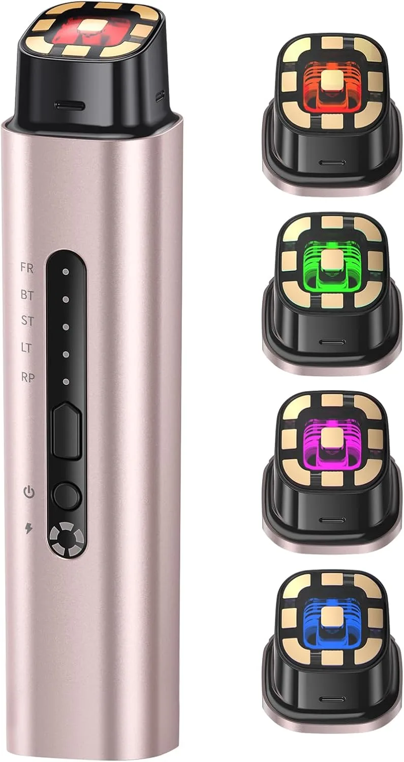 Oranmagic ▫️ Máquina facial de radiofrequência, massajador facial de microcorrentes 5 em 1, antirrugas, anti-acne, reafirmante, elevador e aparelho de beleza elétrico para o rosto e pescoço