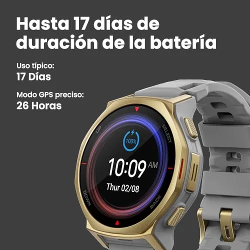 Amazfit ▫️ T-Rex 3 Pro – Relógio inteligente desportivo para homem, ecrã AMOLED de safira, moldura em titânio, GPS de banda dupla, mapas offline, lanterna integrada, compatível com Android e iPhone 3