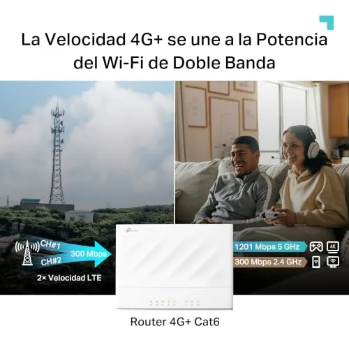TP-Link ▫️ Archer MX1500 - Router 4G+ AX1500 LTE de banda dupla – Velocidade até 1201 Mbps + 300 Mbps, compatível com EasyMesh e a aplicação Tether, ideal para casas e escritórios sem ligação DSL 7