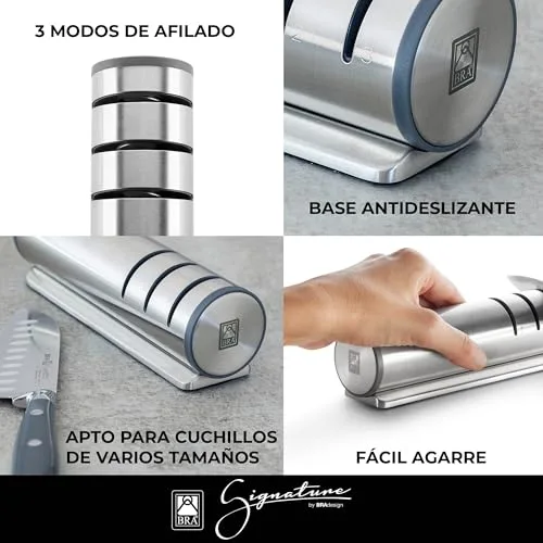 BRA ▫️ Signature | Afiador de facas, aço inoxidável 18/10 5