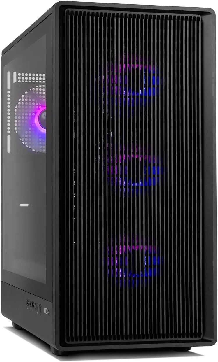 NOX XTREME PRODUCTS ▫️ Infinity IOTA – Gabinete semitorre ATX | M-ATX | ITX. Inclui 4 ventoinhas ARGB de 120 mm, painel frontal em malha, painel lateral em vidro temperado, USB 3.0, suporte para GPU de 330 mm e filtro magnético