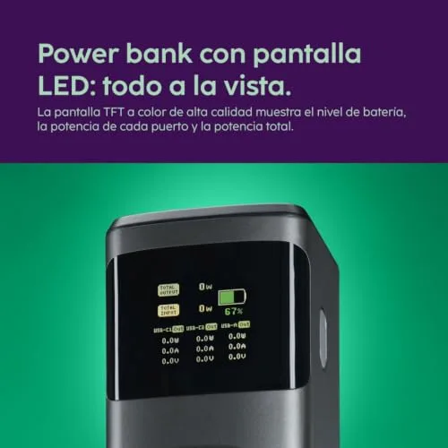 Hama ▫️ Power Bank de alta potência 24 000 mAh, 200 W, USB-C PD, ecrã TFT 7