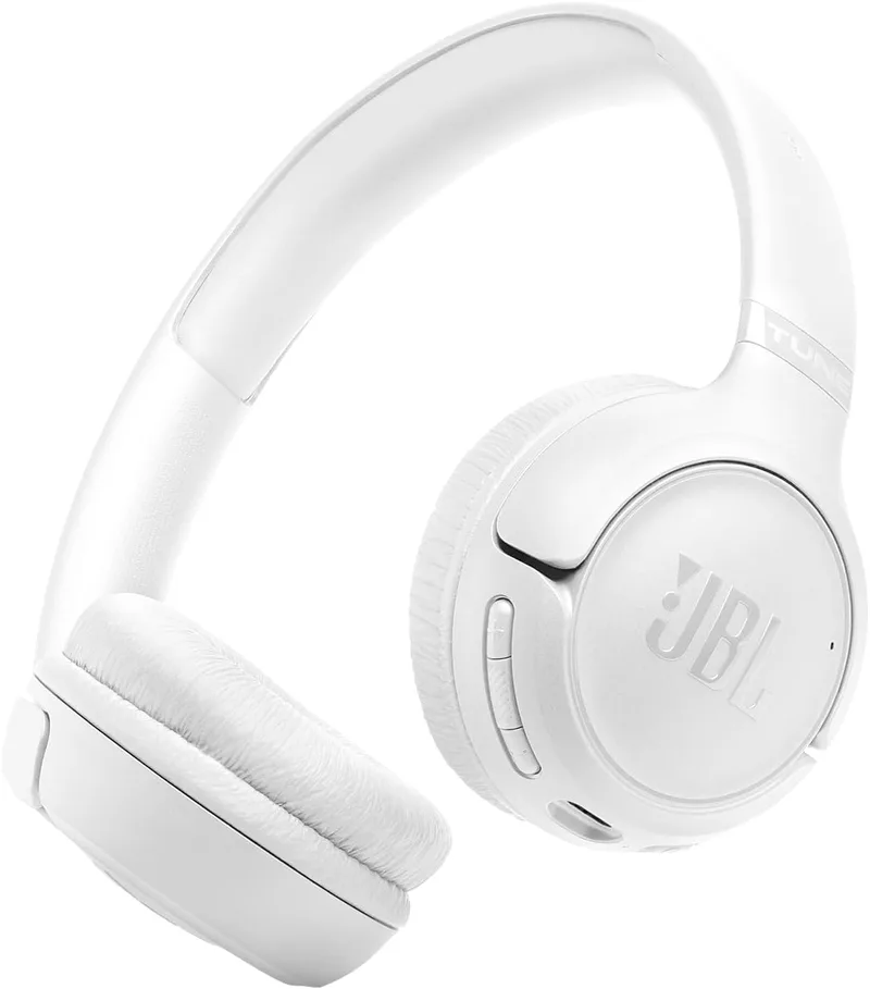 JBL ▫️ Tune 530BT, Auscultadores supra-auriculares sem fios com Bluetooth, Branco | 76 horas de reprodução, Google Fast Pair, Microsoft Swift Pair, ligação multiponto com Bluetooth 6.0, dobráveis