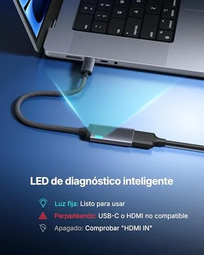 INIU ▫️ Adaptador USB-C para HDMI, Certificação HDMI Oficial 4K a 60 Hz 3