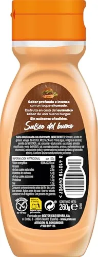 Prima ▫️ Salsa Burger Cero, sem açúcares adicionados, 260 g 2