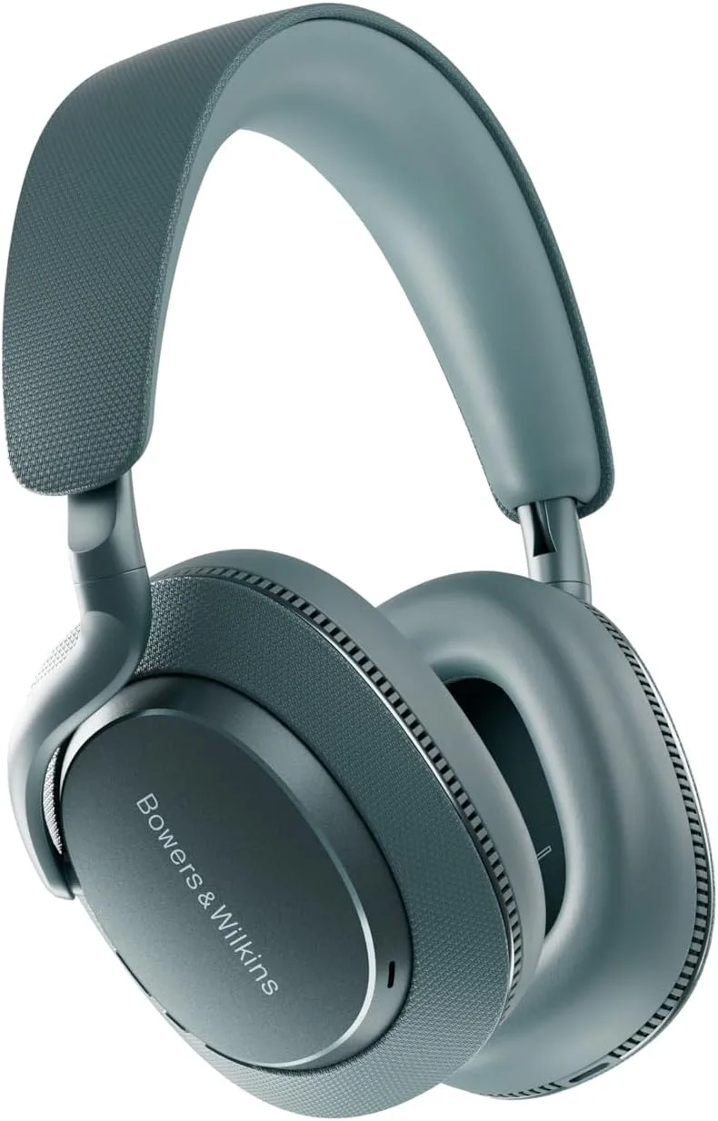 Bowers & Wilkins ▫️ Auscultadores Px7 S3 Over-Ear Bluetooth, com cancelamento de ruído, som de alta resolução, aptX Lossless, 30 horas de reprodução, 8 microfones, carregamento rápido - Azul Frost