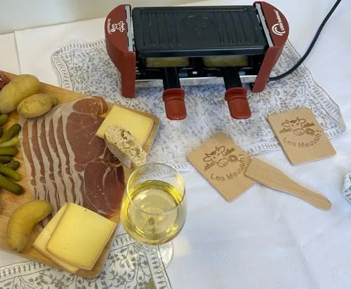 LITTLE BALANCE ▫️ Litle Balance 8940 - Raclette Duo Meuuh…!, Raclette para 1/2 pessoas, grelha amovível, 2 espátulas + 2 placas, sem PFAS, antiaderente, 320 W, Chile 2