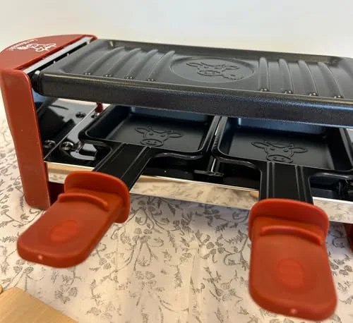 LITTLE BALANCE ▫️ Litle Balance 8940 - Raclette Duo Meuuh…!, Raclette para 1/2 pessoas, grelha amovível, 2 espátulas + 2 placas, sem PFAS, antiaderente, 320 W, Chile 3