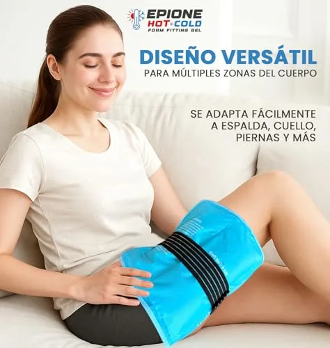 Boston Tech ▫️ EPIONE Bolsa de Gel para Frio e Calor com Alças | Compressa Grande para Ombros, Joelhos, Cotovelos, Ancas e Costas | Terapia para Lesões, Entorses, Inchaço e Dor Muscular (27 x 37 cm) 2