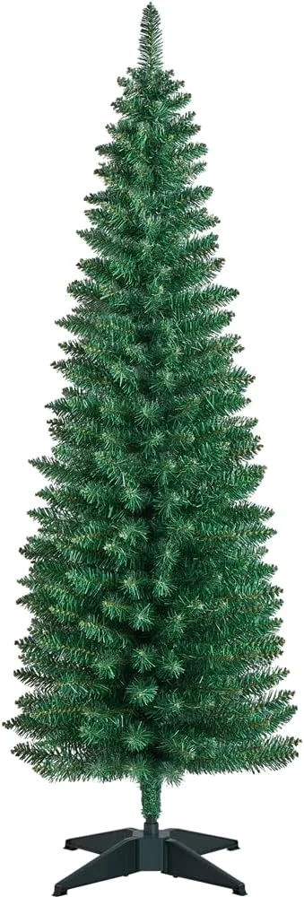 Yaheetech ▫️ Árvore de Natal estreita com 154 cm e 294 ramos, verde