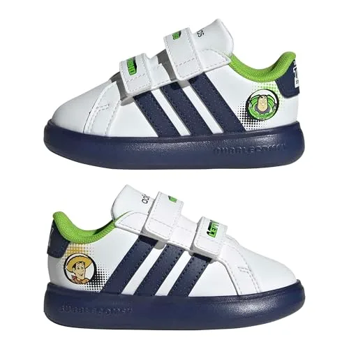 adidas ▫️ Sapatos unissexo para bebé Pixar Toy Story Grand Court 3.0 Bubble, FTWR Branco/Azul Escuro/Branco Sujo 6