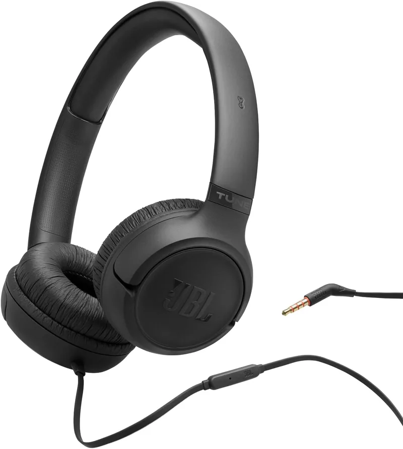 JBL ▫️ Auscultadores com fios Tune 530 C, ajuste confortável, microfone, som Pure Bass, predefinições de equalização, conetividade USB-C, design dobrável e cabo sem emaranhados, branco