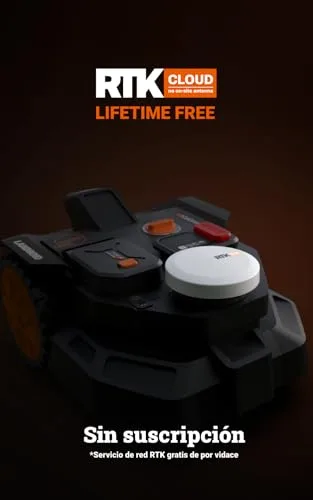 WORX ▫️ Robô cortador de relva Landroid Vision Cloud WR306E 2WD, sem fio perimetral, até 500 m², evasão de obstáculos com IA, navegação VSLAM + RTK Cloud, mapeamento automático, controlo através da aplicação 7
