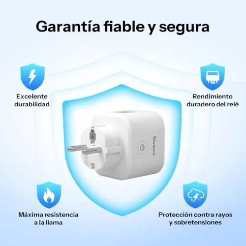 SONOFF ▫️ S61s Tomada Inteligente Wi-Fi 16 A/3840 W – Controlo Remoto e por Voz, Medidor de Consumo Elétrico, Temporizador, Compatível com Matter, Alexa, Google e Apple Home 6
