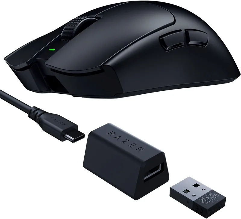 Razer ▫️ Viper V3 Pro SE - Rato sem fios ultraleve para jogos de eSports - 54 g - Sensor Focus Pro de 35 000 dpi - HyperSpeed Wireless - 95 horas de autonomia - Smooth Touch - PC/Mac | Preto