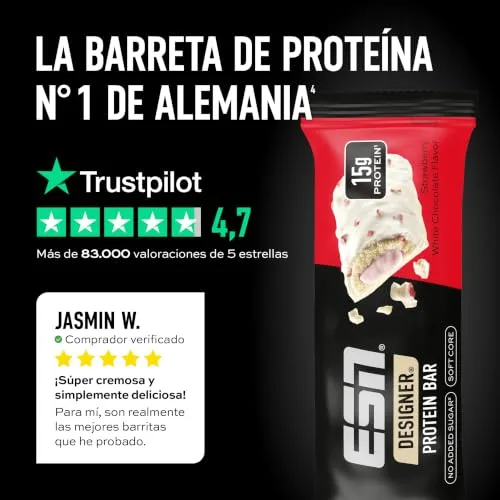 ESN ▫️ Designer Bar Box, Bolacha escura com chocolate branco, 12 x 45 g 6