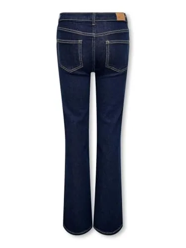 ONLY ▫️ Girl Jeans de perna larga Kogjuicy, cintura média, corte largo - Calças de ganga de perna larga para menina KOGJUICY, cintura média, corte largo, calças de ganga para mulher 4