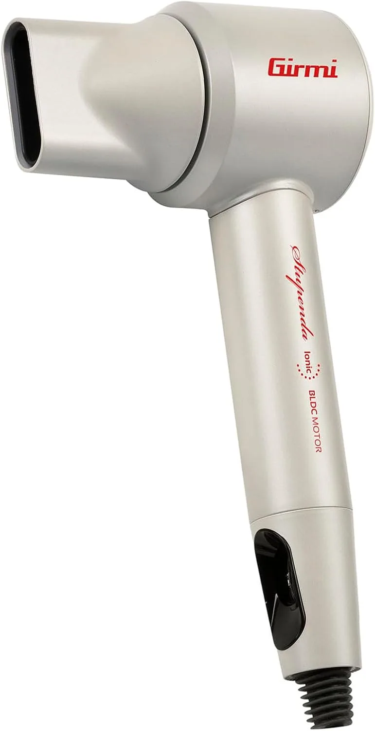 Girmi ▫️ PH92 Secador de cabelo profissional sem escova, 1800 W, 2 velocidades, 5 temperaturas, função iónica, cinzento