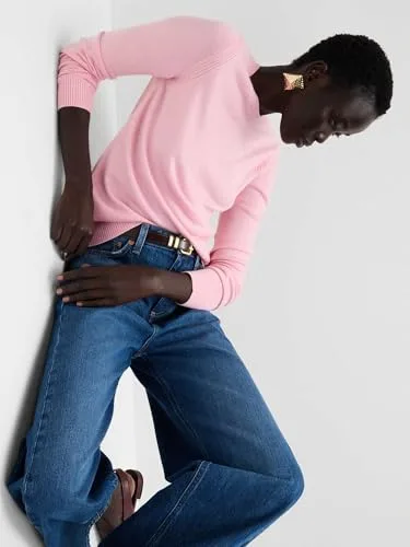Marks & Spencer ▫️ Camisola supermacia de gola redonda para mulher, corte normal 2
