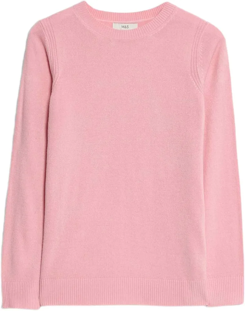 Marks & Spencer ▫️ Camisola supermacia de gola redonda para mulher, corte normal