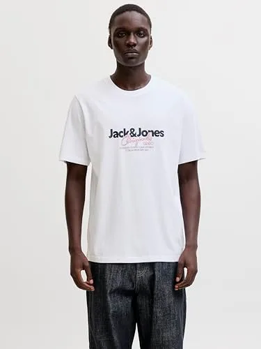 JACK & JONES ▫️ Camiseta Jorcassis SS de gola redonda Fst, pacote de 3 peças, MP Camiseta Jorcassis SS de gola redonda Fst, pacote de 3 peças, MP para homem (pacote de 3) 3