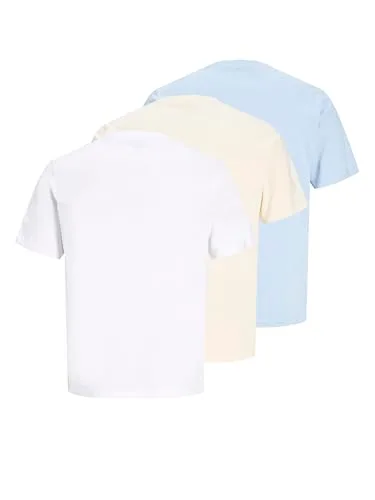JACK & JONES ▫️ Camiseta Jorcassis SS de gola redonda Fst, pacote de 3 peças, MP Camiseta Jorcassis SS de gola redonda Fst, pacote de 3 peças, MP para homem (pacote de 3) 4