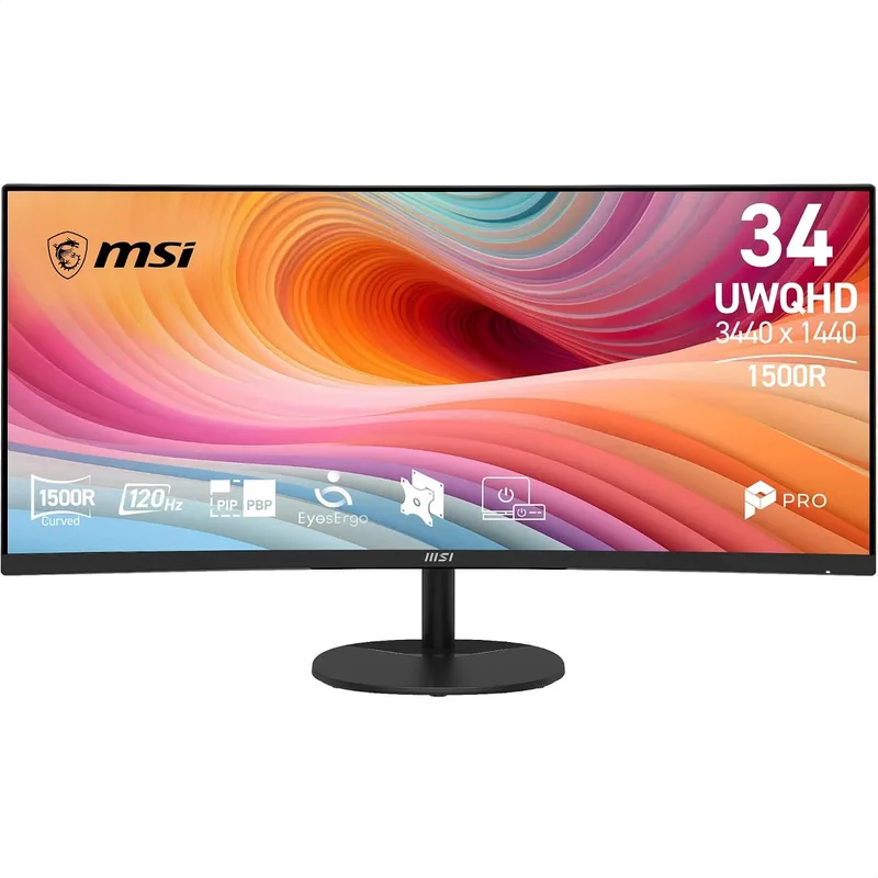 MSI ▫️ Pro MP341CQ E12 - Ecrã Curvo Profissional (34", UWQHD)