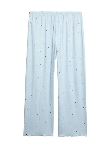 Marks & Spencer ▫️ Conjunto de pijama Pointelle estampado para mulher, corte normal, cintura elástica, com elasticidade 7