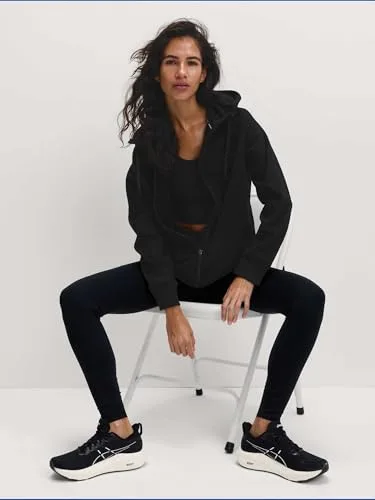 Marks & Spencer ▫️ Camisola com fecho e capuz, com elevado teor de algodão, para mulher, corte descontraído, com bolsos 2