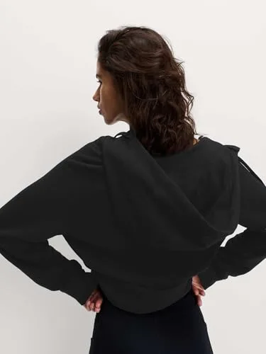 Marks & Spencer ▫️ Camisola com fecho e capuz, com elevado teor de algodão, para mulher, corte descontraído, com bolsos 3