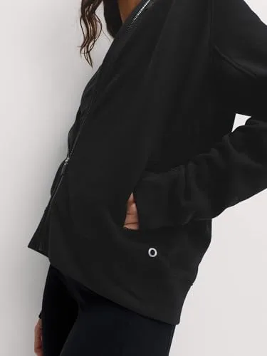 Marks & Spencer ▫️ Camisola com fecho e capuz, com elevado teor de algodão, para mulher, corte descontraído, com bolsos 5
