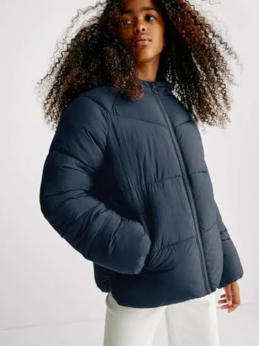 Marks & Spencer ▫️ Casaco acolchoado de espessura média com capuz para meninos e meninas, unissexo, corte normal 6