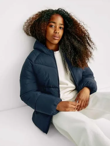 Marks & Spencer ▫️ Casaco acolchoado de espessura média com capuz para meninos e meninas, unissexo, corte normal 7