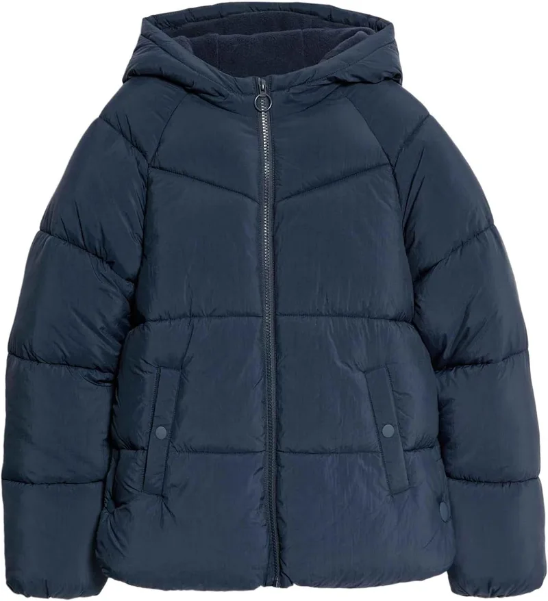 Marks & Spencer ▫️ Casaco acolchoado de espessura média com capuz para meninos e meninas, unissexo, corte normal