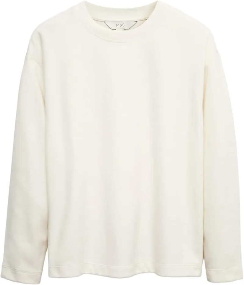 Marks & Spencer ▫️ Camisola confortável com elevado teor de algodão para mulher, corte normal