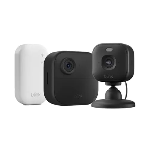 Blink ▫️ Câmara Outdoor 4 + Câmara Mini 2K+ (Preta), com Módulo Sync Core incluído 3