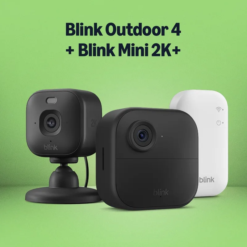 Blink ▫️ Câmara Outdoor 4 + Câmara Mini 2K+ (Preto), com Módulo Sync Core incluído