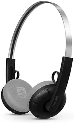 Philips ▫️ Century 2000 Series - Auscultadores supra-aurais sem fios TAH2000BK/00 The Ringo, auscultadores retro Bluetooth 5.4 com 26 horas de reprodução, multiponto, microfone, controlos