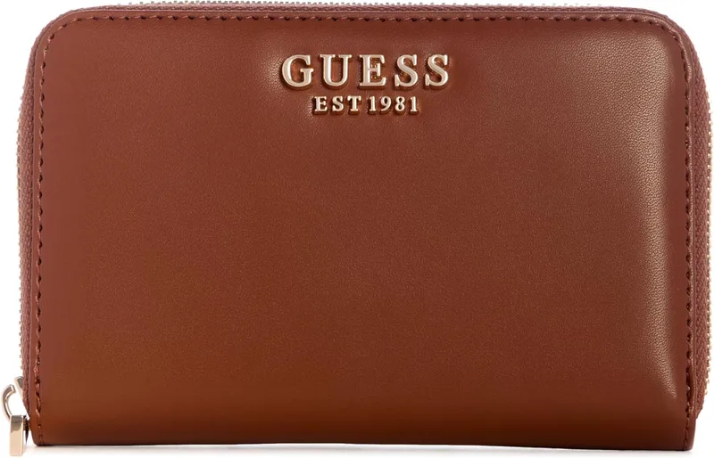 GUESS ▫️ Laurel - Carteira média com fecho para mulher, cor conhaque, tamanho único